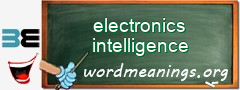 WordMeaning blackboard for electronics intelligence